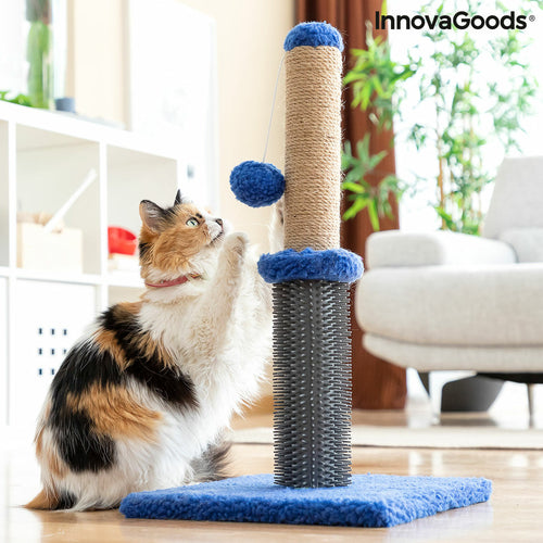 Griffoir et poteau de massage pour chat avec balle Miausage InnovaGoods